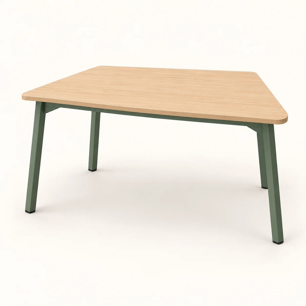 Trapezoidal modular study table design concept, not a photograph